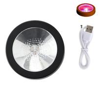 Spalvingas LED šviesos puodelio padėkliukas su USB įkrovimu, tinkamas įspūdingiems vaizdams kokteilių renginiuose ir šeimos susibūrimuose balta