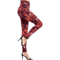 Moteriški antblauzdžiai Spausdinti antblauzdžiai Imitation Jean Slim Fitness elastingi besiūliai antblauzdžiai XS raudona