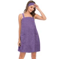 Bright Deer Women Terry SPA vonia apvyniojamas rankšluosčių chalatas su dirželiais Greitai džiūstantis kilpinis kilpinis elastingas dušo chalatas su galvos apdangalu Minkštas sporto salės baseino uždengimas XXL žalia