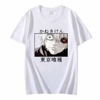 Japonijos anime Tokyo Ghoul marškinėliai Vyriški Kawaii Animaciniai filmukai Kaneki Ken Grafiniai marškinėliai Madingi unisex marškinėliai Vasaros marškinėliai Vyriški marškinėliai 3XL balta