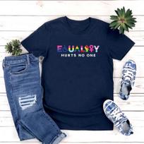 „Equality Hurts No One“ marškinėliai LGBT marškinėliai „Equal Rights“ marškinėliai „Gay Pride Tee“ Unisex grafiniai marškinėliai Juodi Lives Matter Tops XXL tamsiai mėlyna spalva