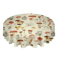 Grybų augalų vintažinis apvalus staltiesė vakarėliui virtuvės valgomojo stalo užvalkalas šventinėms dekoracijoms vandeniui atsparios staltiesės 4pcs 33x48 Table mat