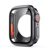 Pakeiskite į Ultra dėklą Apple Watch 8 7 45 mm grūdinto stiklo dangtelį, skirtą iWatch 6 SE 44 mm 360 visą dengiantį rėmelį ekrano apsaugą 44mm Change to 49mm