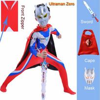 Baby Kids Helovinas Ultramanas Tiga Zero Belial Ginga Geed Cosplay kostiumas Vaikų berniukų vakarėlio kombinezonas Superherojai Kaukės Cape Ultraman Co-He 100-110cm