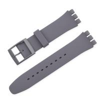 Silikoninė apyrankė skirta Swatch laikrodžio apyrankei 12mm 16mm 17mm 19mm 20mm vandeniui atspari guminė riešo apyrankės priedai su įrankiais 20mm pilka