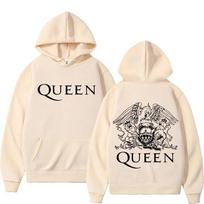 Britų roko grupės Queen albumo spaudinio gobtuvas Madingas gobtuvinis megztinis Unisex Moterims 90-ųjų Vintažinis Hip Hop Oversized Megztiniai Unisex 2XL