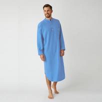 Grynos spalvos vyriški drabužiai, vyriški Saudo Arabijos chalatai ilgomis rankovėmis Ramadano musulmoniška suknelė Vidurio islamo drabužiai M mėlyna