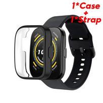 Silikono dirželis + TPU dėklas, skirtas Amazfit Bip 5 Band Smart Watch Silikoninės apyrankės keitimo priedai 22 mm diržo apyrankė, skirta Amazfit Bip5 Amazfit Bip 3 3pro juoda