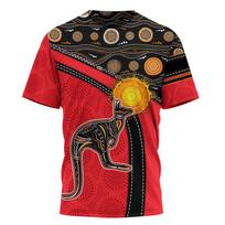 Nauji 2023 m. Aborigenų kengūra Australija Indigenų tapyba Menas 3D spausdinti marškinėliai vyrams ir moterims Vasaros vėsūs marškinėliai T-shirt 4XL