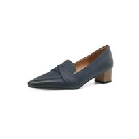 Krazing Pot Avikailio Smailaus piršto Vidutinio kulno Pavasariniai Batai Įsispiriami Brogues Elegantiški Moteriški Bateliai 34 mėlyna