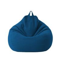 Didelės mažos tingios sofos užtiesiamosios kėdės be užpildo Lininio audinio gultai Sėdynės sėdmaišis Puff Couch Tatami Svetainės sėdmaišiai 70x80cm mėlyna