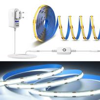 1M/2M/3M/4M/5M Super Ryški DC 12V COB LED Juosta Pritemdoma Jutiklinio Jungiklio 320led/m Lanksti Juosta Namų Apšvietimas Virtuvės Apšvietimas 1m balta