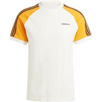 Adidas Originals spalvotas dryžuotas logotipas apvalia iškirpte marškinėliai vyrams Viršutiniai drabužiai Han-Jade-White JC6511 2XL yellow