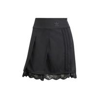 Adidas Originals Vienspalvis Nėriniu Apvadu Sportiškas Laisvalaikio Mini Sijonas Moteriški Apatiniai Juodas IZ5002 XXS
