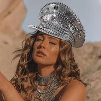 3 spalvų Steampunk karinė kepurė su dygliu Kapitono kepurė Moterims Vyrams Seržanto kepurė Mergvakario kepurė Festivalio Gimtadienio vakarėlio kepurė