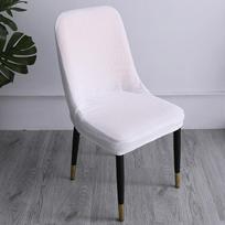 Išlenktas atlošo kėdės užvalkalas, pusiau apvalus valgomojo stalo elastinis kėdės užvalkalas Chair back high:43-48 cm