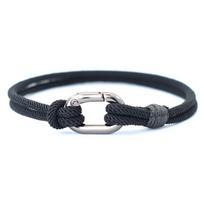 Handmade Adjustable Alloy Braided Milanese Rope Oval Chain Spring Buckle Bracelet Gift Armband Jewelry for Men Women Students 20.5cm/8.07inch juoda