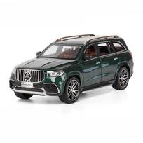 1/24 Benz GLS63 AMG Mastelio Lydinio Metalinis Liejimo Žaislinis Automobilio Modelis Simuliatas Metalinis Transporto Priemonės Žaislas Visureigis Traukiamas Atgal Garso Šviesos Žaislai Vaikams žalia
