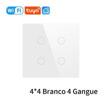 Tuya WiFi Smart Switch Brazil 4x4 AC110-220V Touch Panel 4/6 Gang Light Switch APP Valdymas veikia su Alexa Google Home