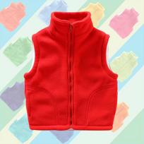Nuo 3 iki 10 metų paauglių viršutiniai drabužiai Liemenės Berankovės Striukės Vaikiška liemenė berniukui Mergaitei Polar Fleece Kūdikių Liemenė Šiltai Žiemai 150 raudona