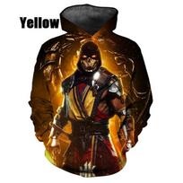 Naujausia mada Mortal Kombat vyriški/moteriški 3D spaudos džemperiai, populiaraus dizaino sportinis džemperis, unisex gatvės drabužiai, didesni dydžiai S