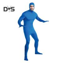 Sceninis pasirodymas kombinezonas su užtrauktuku. Pilna apranga Helovino karnavalas Cosplay Custom Skin Tight Jumpsuit, vaidmenų žaidimo fotografijos studija 180cm mėlyna