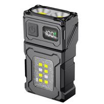 Mini LED žibintuvėlis lauko nešiojamas magnetinis žibintas kempingui, žvejybai, pasivaikščiojimams, darbui su raudonu įspėjamuoju signalu 1PC