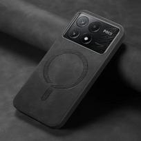 Dėklas skirtas Xiaomi 14T Pro 14 T 13T prabangus odinis Magsafe magnetinis belaidis įkrovimas smūgiams atsparus dangtelis, skirtas Mi14TPro Poco X6 Pro F6 M6 5G C65 Xiaomi 14T Pro juoda