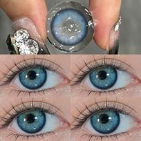 MillCreek 2vnt Spalvoti kontaktiniai lęšiai Iris Style Myopia receptiniai lęšiai High Quality Fashion Mėlynos/rudos/žalios Akys Grožis Mokinys 1 m. 0.00 mėlyna