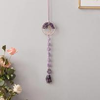 Crystal Raw Stone vėjo varpelis pakabukas krištolinis brangakmenis Sienų dekoravimas Svajonių gaudyklės Šiuolaikinės krištolinės namų kambario vestuvės Deco 1PCS