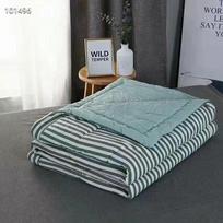 Medvilninė vasarinė lengva antklodė - Puikiai tinka kambariams su oro kondicionieriumi arba dovanai Stripe Green. 100*150 without gift box žalia