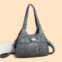 Prabangios rankinės Moteriški krepšiai Dizaineris Crossbody Didelės talpos moteriškas pečių krepšys Mados prekės ženklo moteriškos odinės rankinės pilka spalva