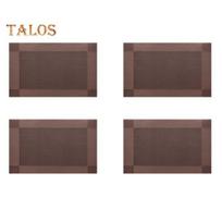 4 vnt. PVC padėkliukų rinkinys, karščiui atsparūs austi padėkliukai valgomajam, lengvai valomi, plaunami stalo apsaugai, modernūs stalo papuošimai 4pcs kava