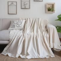 Ruffles Sofa Rankšluostis Daugiafunkcinis užvalkalas Poliesterio Kanapių Spaudinys Pastoralinis Klostuotas Storas Lygus Retro Sofos Užvalkalas Namų Dekoras 180x140