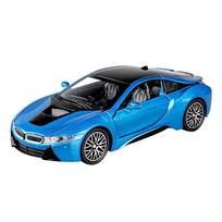 Miniatiūros 1/32 BMW I8 Super Sportinis Automobilis Didelės Simuliacijos Lydinio Modelis Automobilis Garsas ir Šviesa Atitraukiamas Kolekcija Vaikų Žaislas Dovana mėlyna