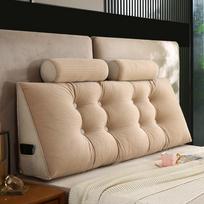 Lovos galvūgalio pagalvė Minkštas paketas Juosmens atlošas Sutirštintas Apsauga nuo smūgių Langas Sofa Pagalvė Nuimama ir Plaunama 80*50*20cm+pillow smėlis