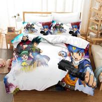 3D spausdinimas Anime Beyblade patalynės komplektas antklodės užvalkalas antklodė lovos komplektas antklodės užvalkalas pagalvės užvalkalas karališko dydžio karalienės dydžio viengulis dydis berniukams mergaitėms suaugusiems EU Twin 135x200cm