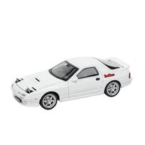 1/32 Mazda RX7 Initial D Miniatiūrinis Diecast RX-7 Žaislinis automobilio modelis Garso ir šviesos atidaromos durelės Kolekcija Dovana vaikams berniukui balta