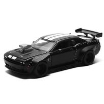 1:36 mastelio Dodge Challenger modifikuotas automobilis Sportinio automobilio pakeitimo modelis Vaikų ir berniukų žaislinių automobilių kolekcijos ornamentas juoda