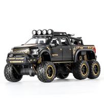 1/24 FORD Pikapai berniukams F150 Raptor Diecast metalinis modelis su garsu ir šviesa vaikams nuo 3 metų mėlynas juoda