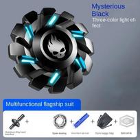 Metalinis Fidget Spinner Šviečiantis Anti-Streso Rankena Sukamas Virvutė EDC Streso Malšinimo Žaislas Šviečiantis Besisukantis Giroskopas Nerimas juoda