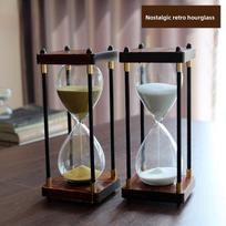 Kūrybingas Retro Smėlio Laikrodis 30 minučių laikmatis - Elegantiškas namų dekoras ir dovana gimtadieniams ir ypatingoms progoms 30 minutes juoda