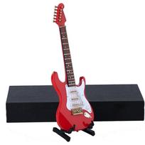 Mini elektrinės gitaros miniatiūrinis muzikinis modelis muzikos instrumentas miniatiūrinis demonstracinis modelis gitaros ir kokybiškas dėklas 10cm