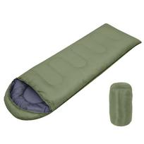 Sustorėjęs žieminis kempingo miegmaišis - Suaugusiųjų lauko tuščiaviduris medvilninis 0.7kg (180+30)*75cm armijos žalia spalva