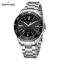NORTH EDGE ANCHOR 42MM Vyriškas mechaninis riešinis laikrodis Prabangus safyrinis stiklas MIYOTA 8215 Automatiniai laikrodžiai 10 bar atsparus vandeniui laikrodis vyrams juoda