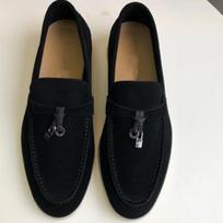 Moteriški Loafers Zomšinės odos plokščiapadžiai vaikščiojimo batai Laisvalaikio batai 35 juoda