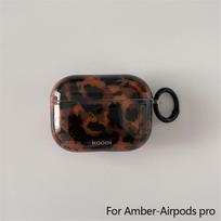 Stilingas tamsios spalvos vėžlio šarvo gintaro blizgus dangtelis dėklas AirPods 1 2 3 4 Pro AirPods Pro 2 smūgiams atsparus apsauginis dėklas Amber-Airpods pro