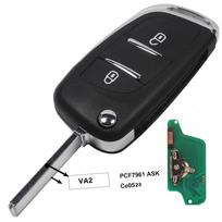 jingyuqin Ce0523 ASK/FSK 2/3 mygtukų nuotolinio valdymo automobilio raktas, skirtas Citroen C2 C3 C4 C5 433Mhz ID46 modifikuotas atlenkiamas sulankstomas automobilio rakto valdiklis ASK Modulation pasakiška spalva