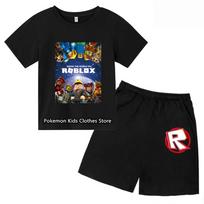 2025 MINISO Roblox marškinėliai vaikams, mergaičių viršūnės, vasariniai kūdikių šortai, sportiniai marškinėliai, berniukų šortai, vaikiškų drabužių kostiumas 4-14 metų 100