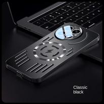 Metalinis šilumą išsklaidantis magnetinis dėklas OnePlus 13T 13 R 12 ACE 5 Pro Magsafe smūgiams atsparus aliuminio lydinio rėmelis kietas dangtelis For OnePlus 13 juoda